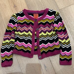 Missoni For Target Chevron Knit Cardigan in Pink and Green